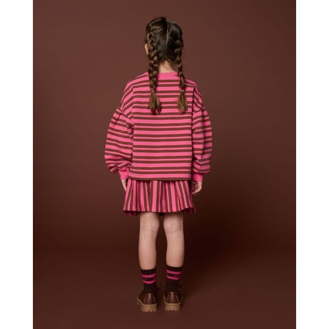 Petit Blush | Easy Sweater Stripe Pink/Brown