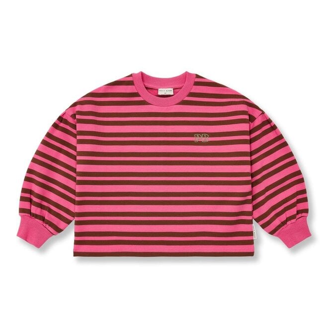 Petit Blush | Easy Sweater Stripe Pink/Brown