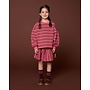 Petit Blush | Mini Ruffle Skirt Stripe Pink/Brown