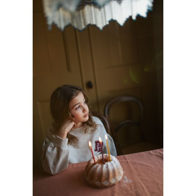 Petit Blush | Easy Sweater PB Logo Grey Melange