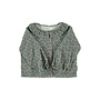 Piupiuchick | Blouse With Round Collar Mint Green With Animal Print