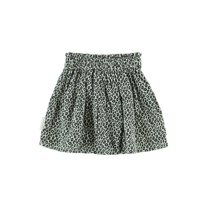 Piupiuchick | Short Skirt Mint Green With Animal Print