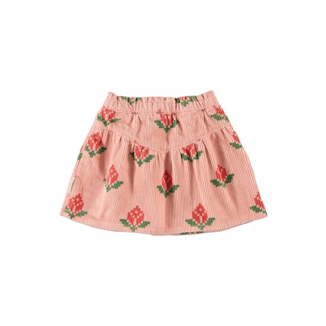 Piupiuchick | Short Skirt Pink With Big Flowers