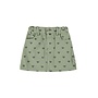 Piupiuchick | Short Skirt Olive Green With Black Hearts
