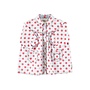 Piupiuchick | Short Dress Light Blue Denim With Red Dots