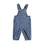 Piupiuchick | Baby Dungarees Washed Navy Denim With Stars