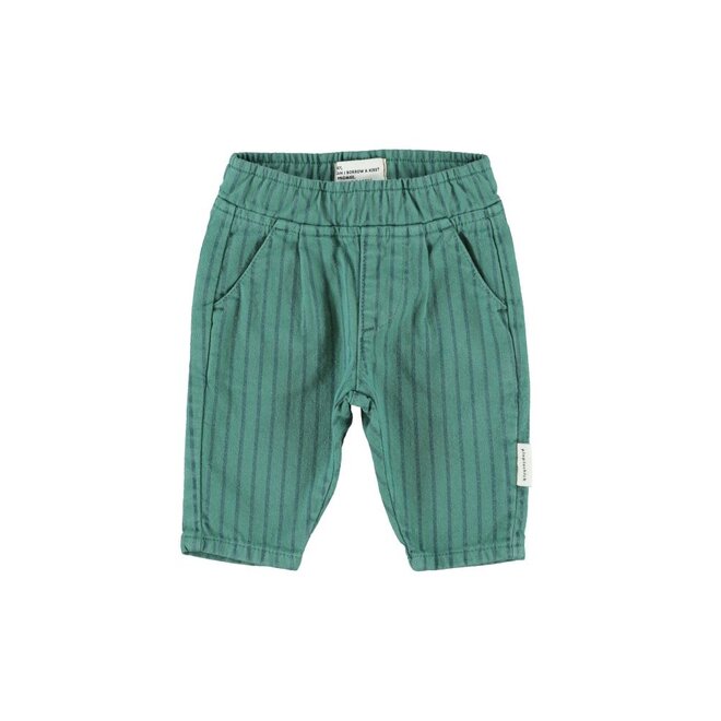 Baby Trousers Green With Black Stripes