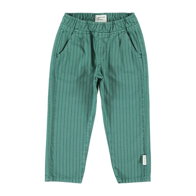 Trousers Green With Black Stripes