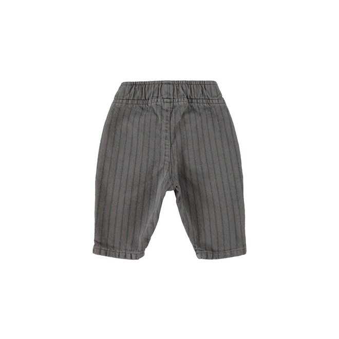 Piupiuchick | Baby Trousers Grey With Black Stripes