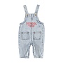 Piupiuchick | Baby Dungarees Fadded Light Blue Denim