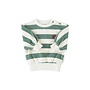 Piupiuchick | Baby Sweatshirt Ecru & Green Stripes
