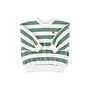 Piupiuchick | Sweatshirt Ecru & Green Stripes