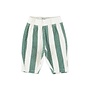 Piupiuchick | Baby Jogging Pants Ecru & Green Stripes