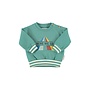 Piupiuchick | Baby Sweatshirt Green With "Here We Go" Print