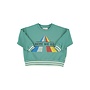 Piupiuchick | Sweatshirt Green With "Here We Go" Print