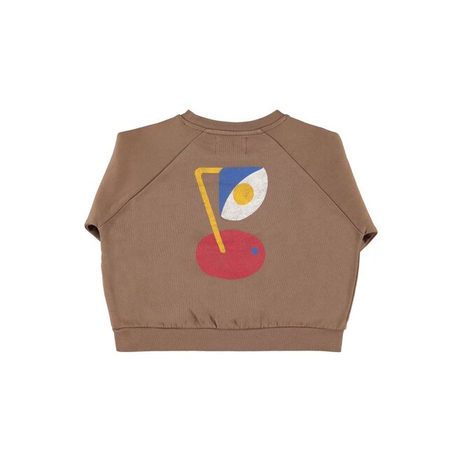 Piupiuchick | Sweatshirt Brown With "Captain" Print