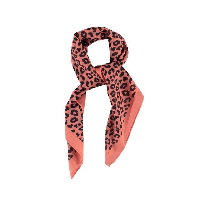 Piupiuchick | Chiffon Bandana Pink With Animal Print