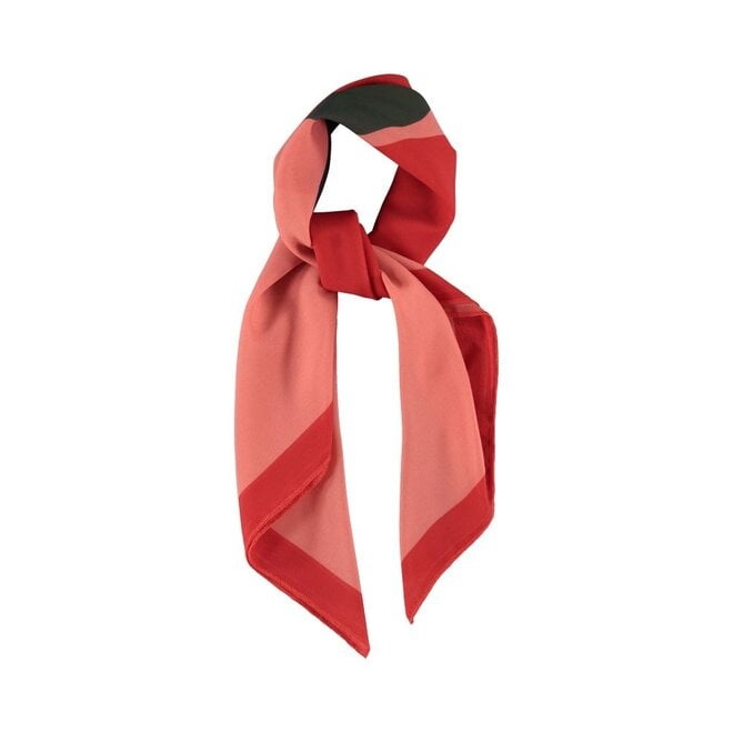 Piupiuchick | Chiffon Bandana Pink & Red With Apple Print