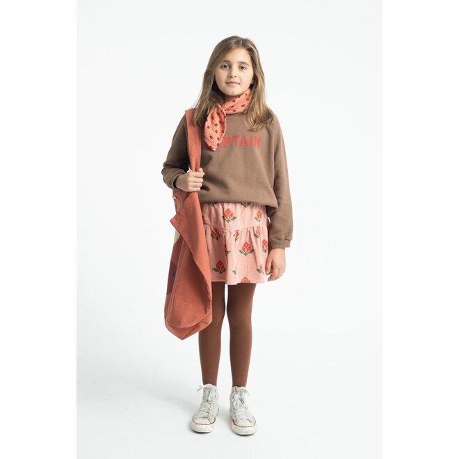 Piupiuchick | Short Skirt Pink With Big Flowers