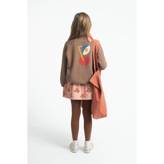 Piupiuchick | Short Skirt Pink With Big Flowers
