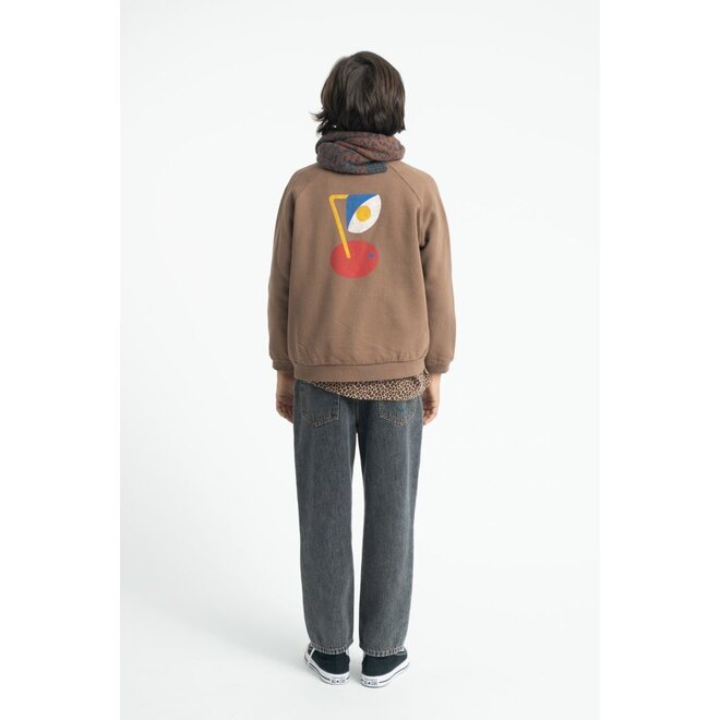 Piupiuchick | Sweatshirt Brown With "Captain" Print