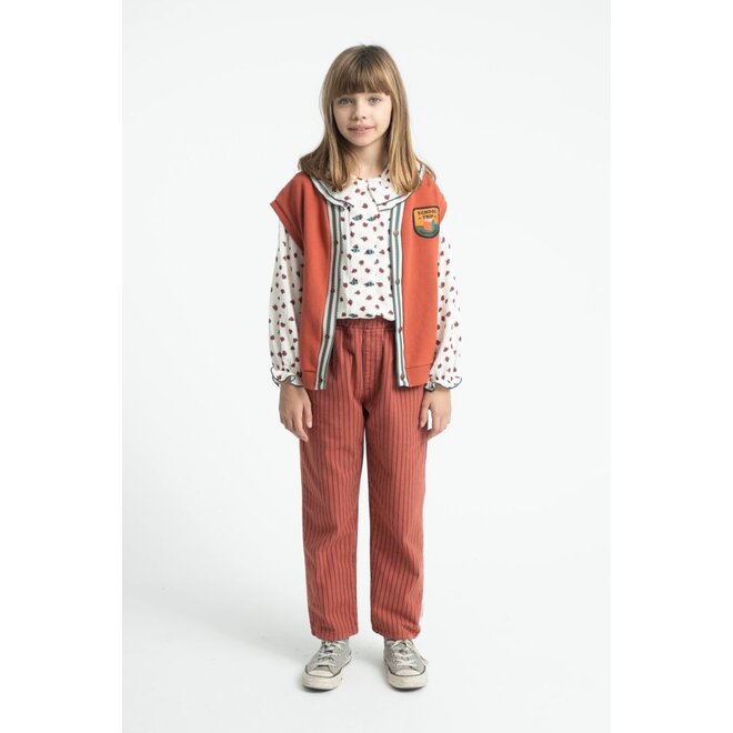 Piupiuchick | Trousers Bordeaux With Black Stripes