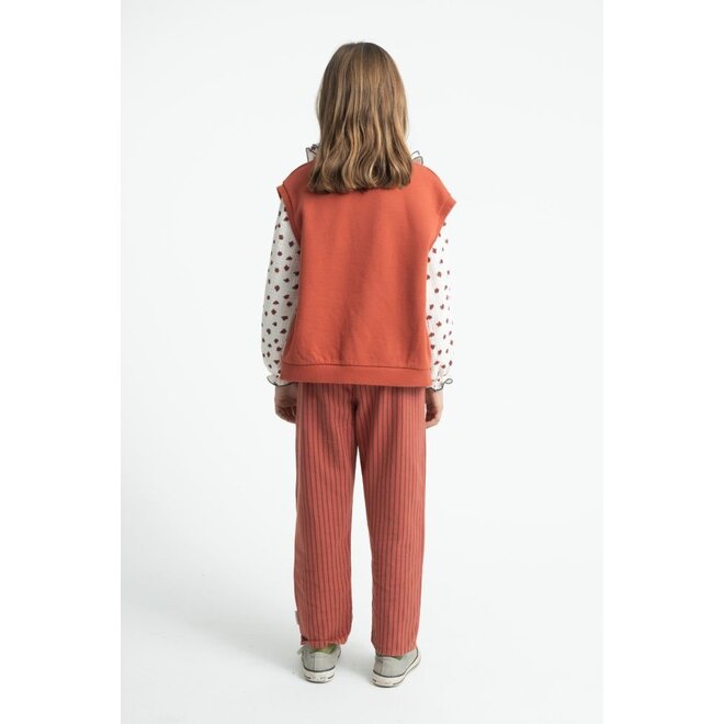 Piupiuchick | Trousers Bordeaux With Black Stripes