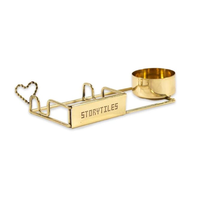 StoryTiles | Golden Tile & Candle holder Heart