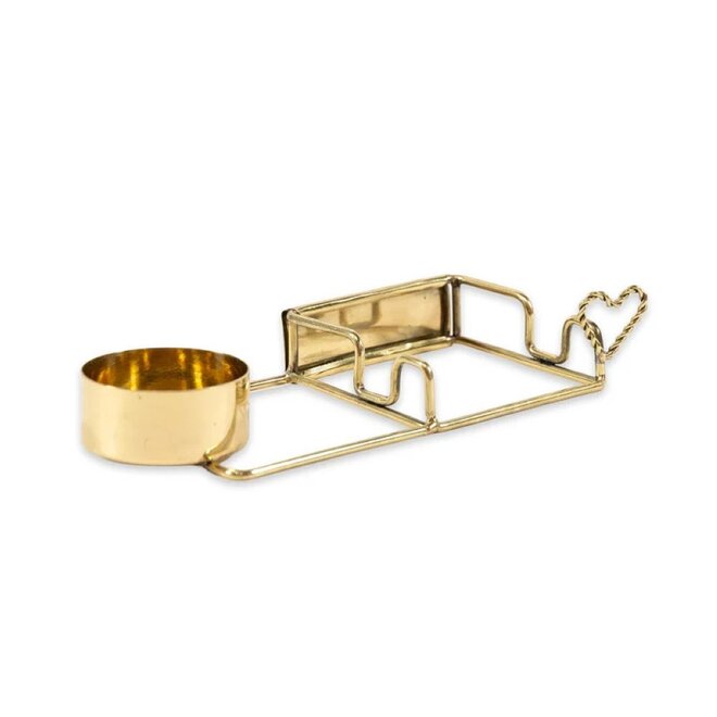 StoryTiles | Golden Tile & Candle holder Heart