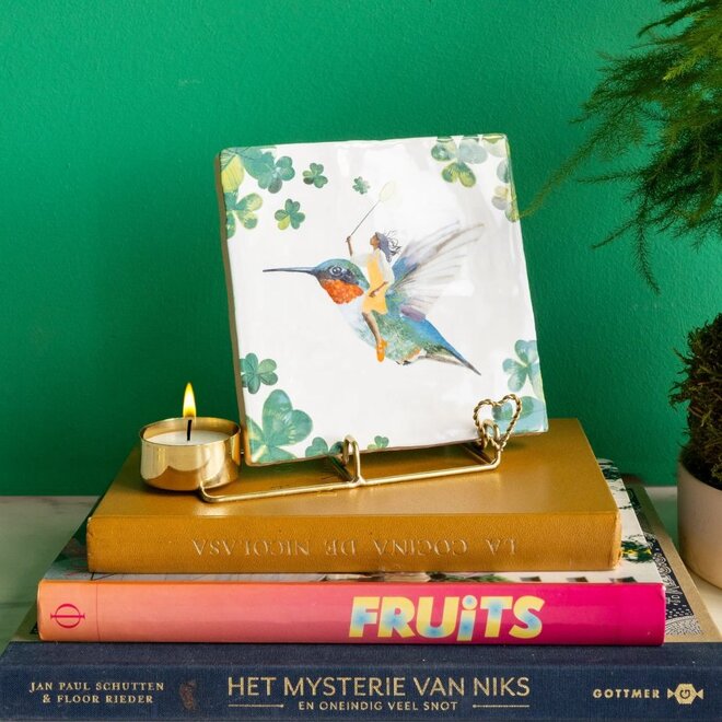 StoryTiles | Golden Tile & Candle holder Heart
