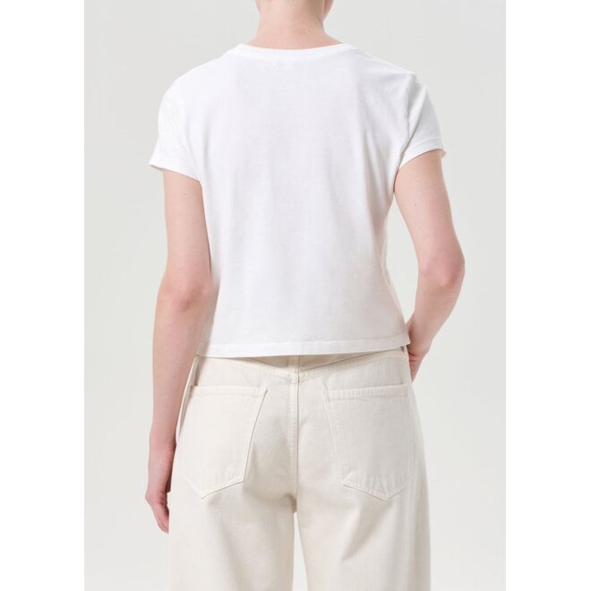 AGOLDE | Adine Shrunken Tee White Ash