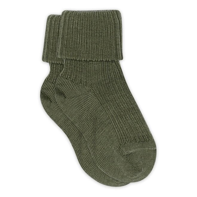 MP Denmark | Wool Rib Baby Socks Olivine