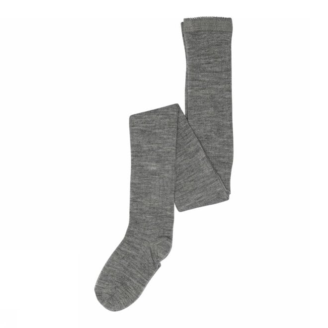 MP Denmark | Wool Rib Tights Grey Melange