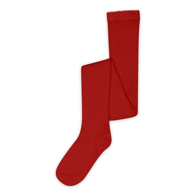 Wool Rib Tights Tomato