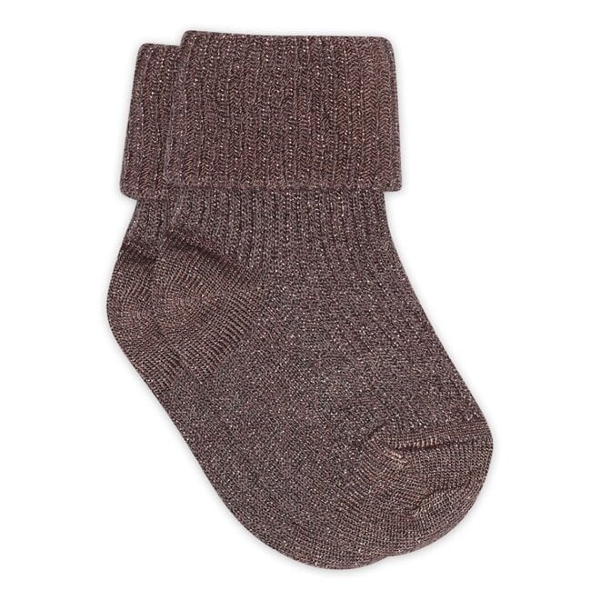 MP Denmark | Ida Glitter Socks Rose Taupe