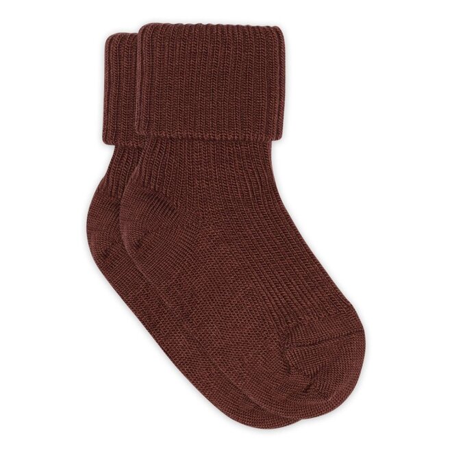 MP Denmark | Wool Rib Baby Socks Hot Chocolate