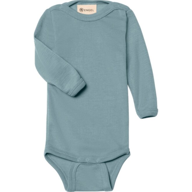 Engel | Wollen Romper Lange Mouw Mountain Blue
