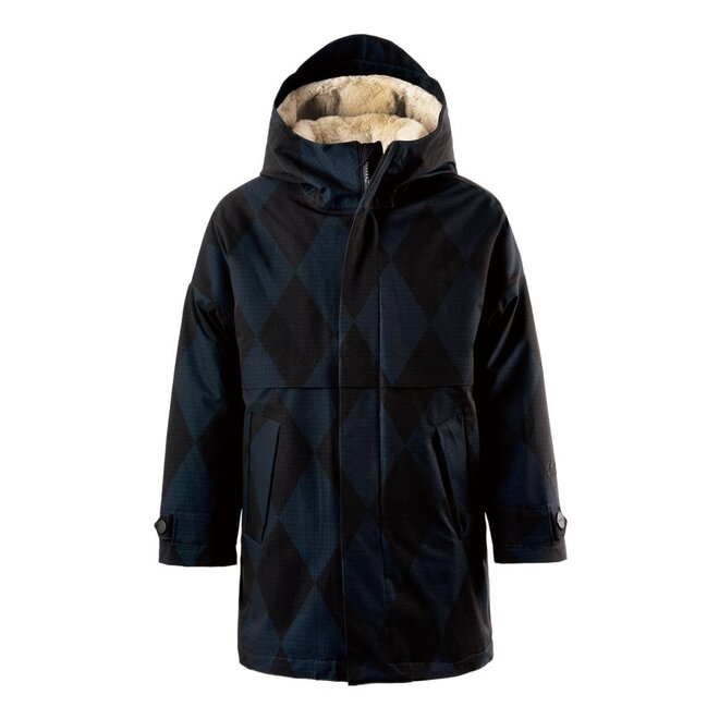 Desert Fox Winterjas Argyle Black / Blue