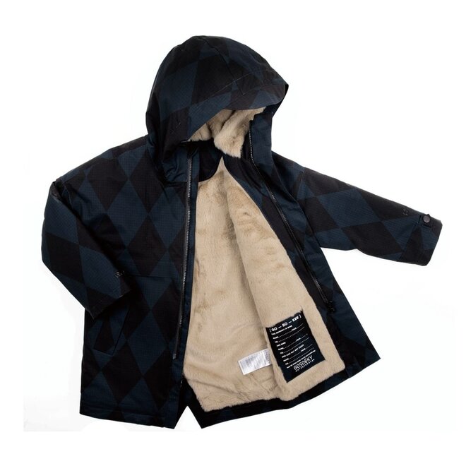 Gosoaky | Desert Fox Winterjas Argyle Black / Blue