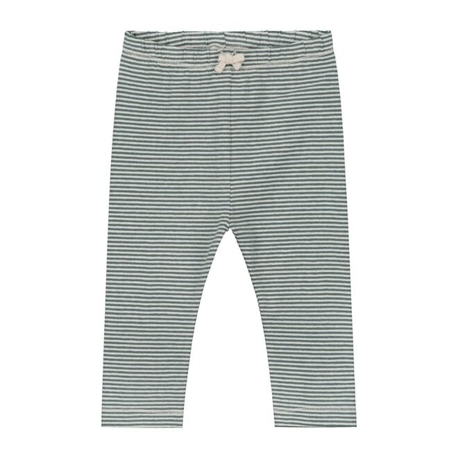 Baby Leggings GOTS Blue Grey / Cream