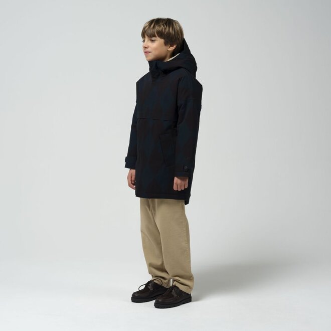 Gosoaky | Desert Fox Winterjas Argyle Black / Blue