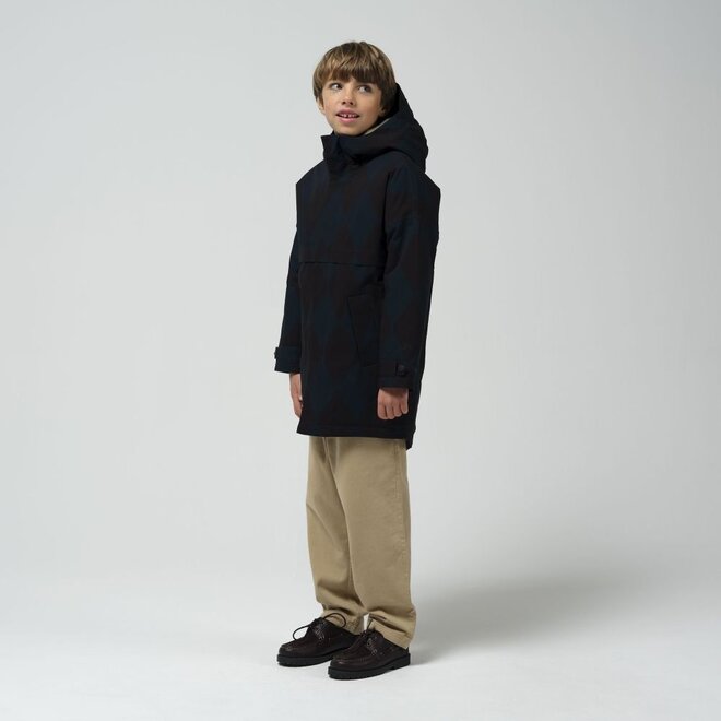 Gosoaky | Desert Fox Winterjas Argyle Black / Blue