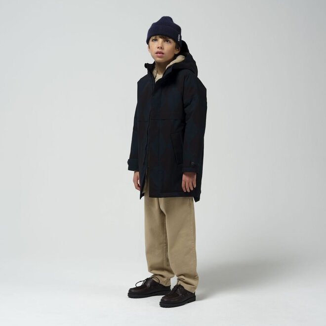 Gosoaky | Desert Fox Winterjas Argyle Black / Blue