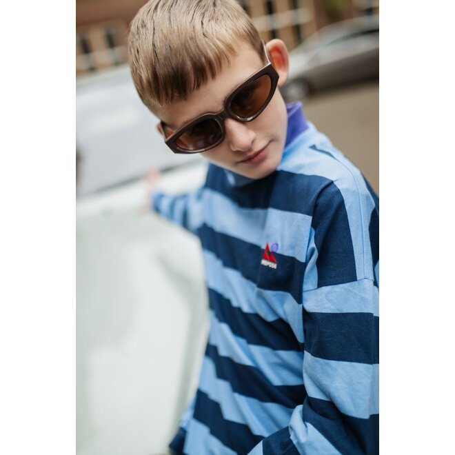 Repose ams | Wide Cut Long Tee Horizon Dark Eclipse Block Stripe