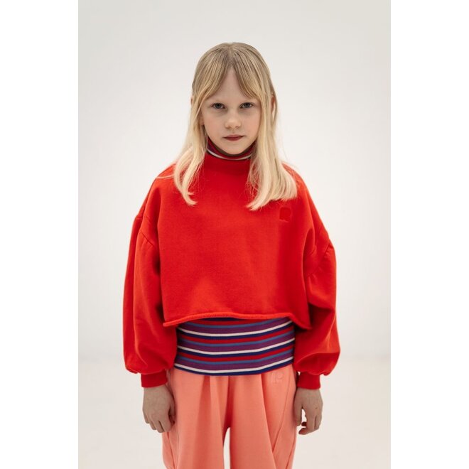 Repose ams | Crop Heart Sweater Firecracker Red
