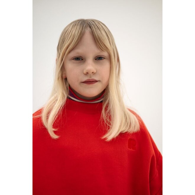 Repose ams | Crop Heart Sweater Firecracker Red
