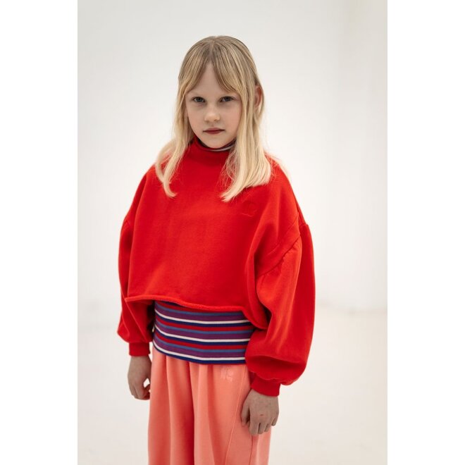 Repose ams | Crop Heart Sweater Firecracker Red