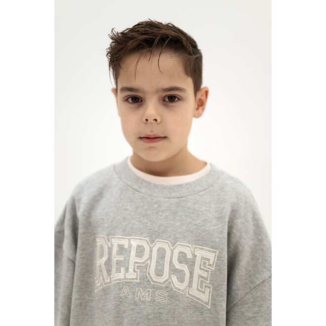 Repose ams | Cozy Drop Sweater Light Mixed Grey