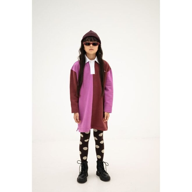 Repose ams | Polo Dress Orchid Mulberry Color Block