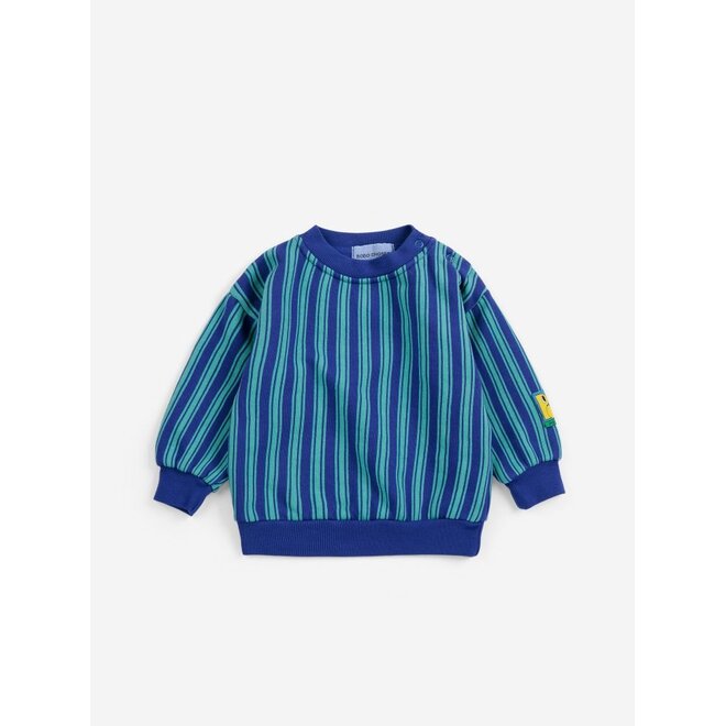 Bobo Choses | Booo Bo Choses Tag Stripes Sweatshirt Blue